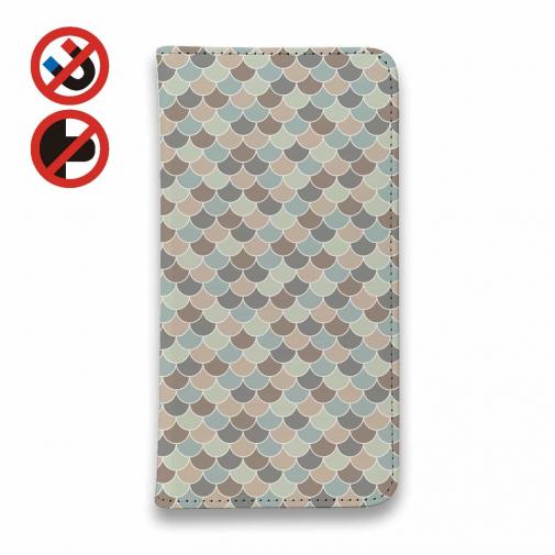 【手帳型ベルトなし】【Stick Case】ウロコのシームレスパターン