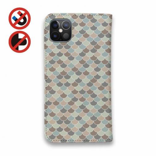 【手帳型ベルトなし】【Stick Case】ウロコのシームレスパターン