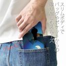 【手帳型ベルトなし】【Stick Case】月と猫(ネコ)　スマホケース