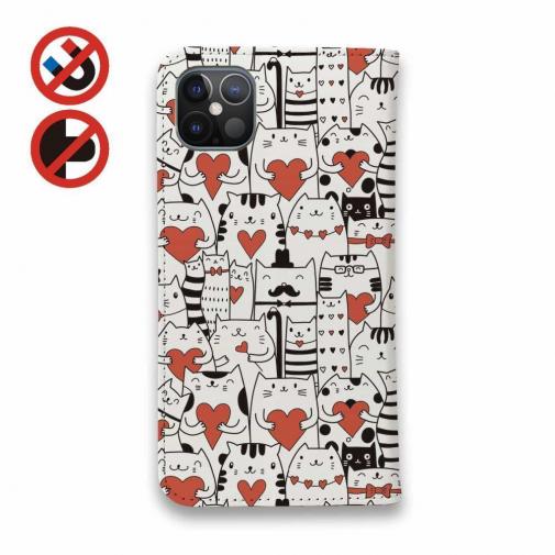 【手帳型ベルトなし】【Stick Case】ハート猫