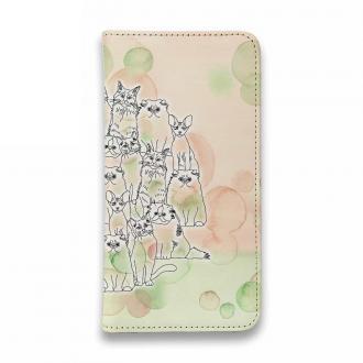 【手帳型ベルトなし】【Stick Case】イエネコいろいろ