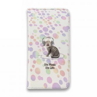 【手帳型ベルトなし】【Stick Case】No Music No Life cat part2
