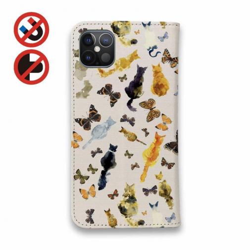 【手帳型ベルトなし】【Stick Case】猫の背中