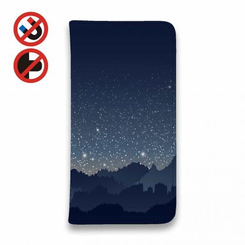 【手帳型ベルトなし】【Stick Case】真夜中の星空