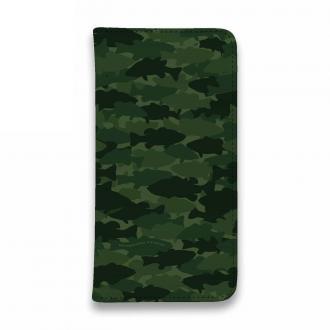 【手帳型ベルトなし】【Stick Case】HEDGEHOG STUDIO　迷彩柄　ブラックバス　ウォーターメロン
