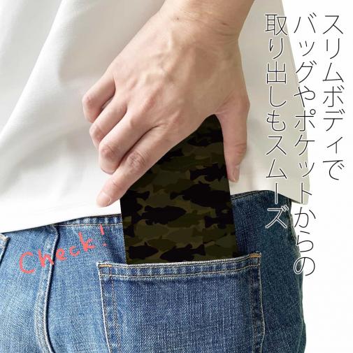 【手帳型ベルトなし】【Stick Case】HEDGEHOG STUDIO　迷彩柄　ブラックバス　グリーンパンプキン