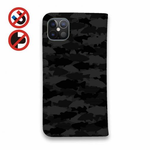 【手帳型ベルトなし】【Stick Case】HEDGEHOG STUDIO　迷彩柄　ブラックバス　ニンジャ