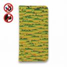 【手帳型ベルトなし】【Stick Case】HEDGEHOG STUDIO　迷彩柄　ブラックバス　ホットタイガー