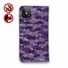 【手帳型ベルトなし】【Stick Case】HEDGEHOG STUDIO　迷彩柄　ブラックバス　エドムラサキ