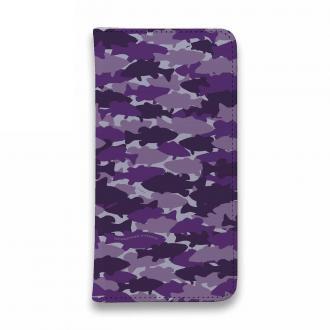 【手帳型ベルトなし】【Stick Case】HEDGEHOG STUDIO　迷彩柄　ブラックバス　エドムラサキ