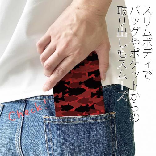 【手帳型ベルトなし】【Stick Case】HEDGEHOG STUDIO　迷彩柄　ブラックバス　ピノノワール