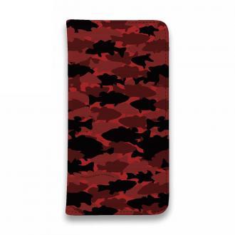【手帳型ベルトなし】【Stick Case】HEDGEHOG STUDIO　迷彩柄　ブラックバス　ピノノワール