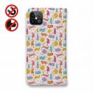 【手帳型ベルトなし】【Stick Case】毛糸と猫のシームレスパターン　パート3