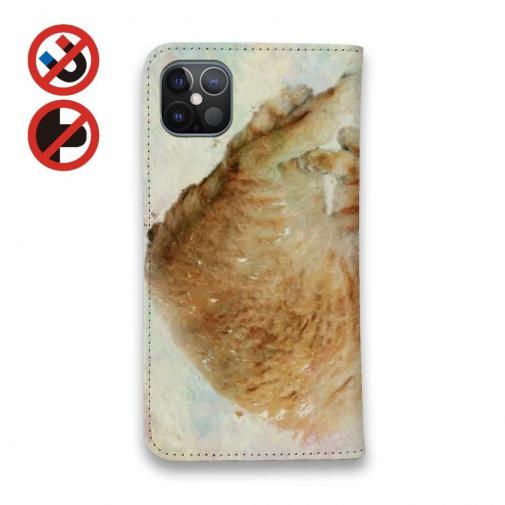 【手帳型ベルトなし】【Stick Case】眠る猫