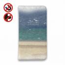 【手帳型ベルトなし】【Stick Case】南の島の青い海と猫