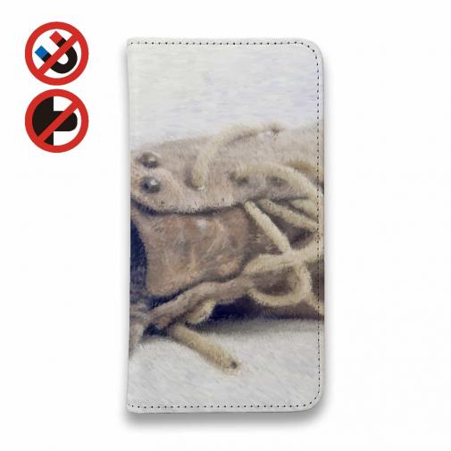 【手帳型ベルトなし】【Stick Case】ブーツの中の子猫