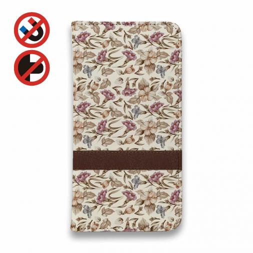 【手帳型ベルトなし】【Stick Case】ビンテージな花柄