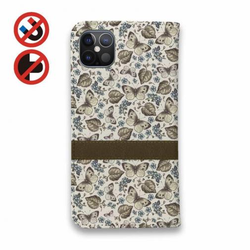 【手帳型ベルトなし】【Stick Case】ビンテージなバタフライ(蝶)