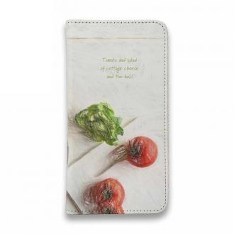 【手帳型ベルトなし】【Stick Case】トマトとバジルのサラダ