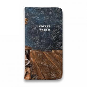 【手帳型ベルトなし】【Stick Case】コーヒーブレイク