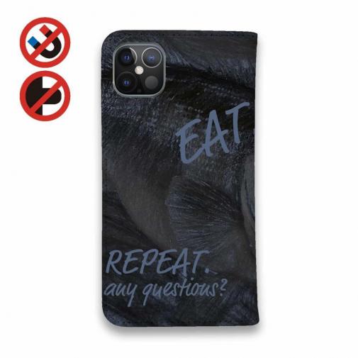 【手帳型ベルトなし】【Stick Case】Eat.Sleep.Fish... black bass