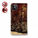 【手帳型ベルトなし】【Stick Case】ヒラメ　鉄錆