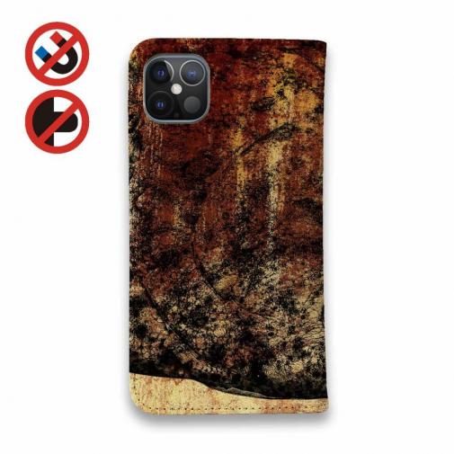 【手帳型ベルトなし】【Stick Case】ヒラメ　鉄錆