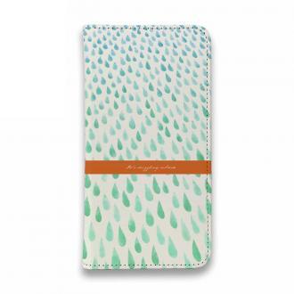【手帳型ベルトなし】【Stick Case】柔らかい雨