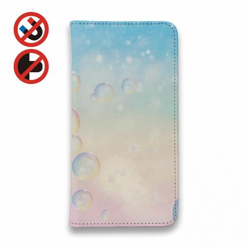 【手帳型ベルトなし】【Stick Case】幻想的なしゃぼん玉
