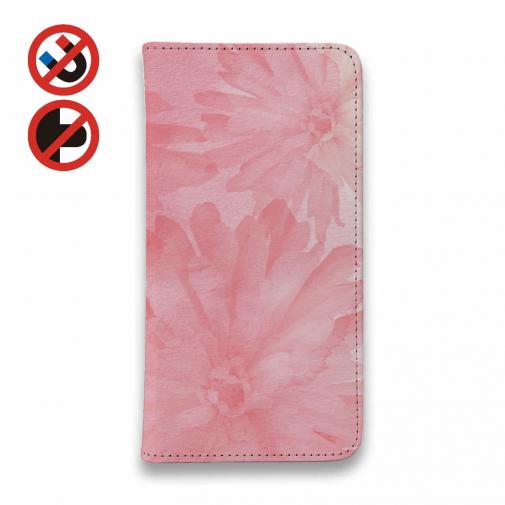 【手帳型ベルトなし】【Stick Case】ウォーターフラワー ピンク