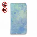 【手帳型ベルトなし】【Stick Case】ウォーターフラワー　ブルー