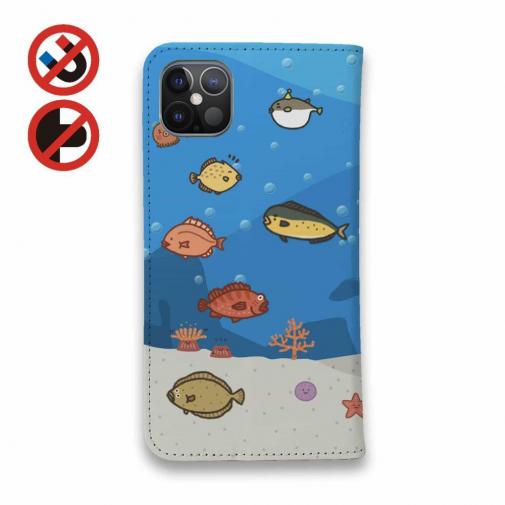 【手帳型ベルトなし】【Stick Case】楽しい水族館!