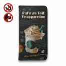 【手帳型ベルトなし】【Stick Case】カフェオレフラペチーノ英語バージョン