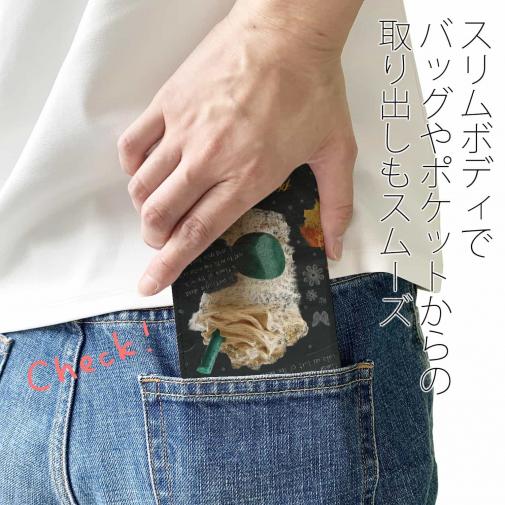 【手帳型ベルトなし】【Stick Case】カフェオレフラペチーノ英語バージョン