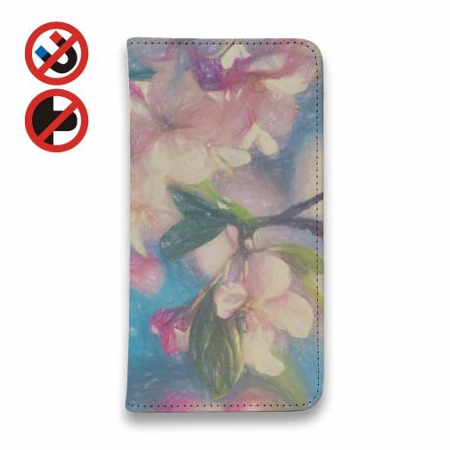 【手帳型ベルトなし】【Stick Case】桜と青空 スケッチ