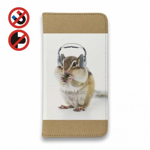 【手帳型ベルトなし】【Stick Case】リスだってNo Music No Life