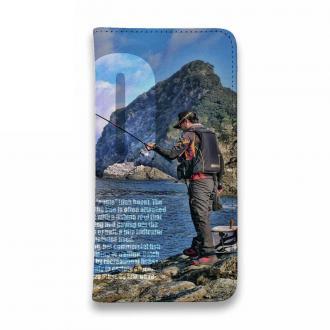 【手帳型ベルトなし】【Stick Case】磯の上の竿曲げ