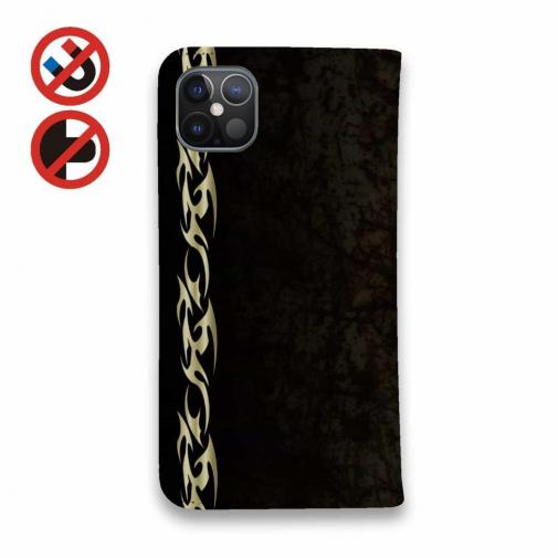 【手帳型ベルトなし】【Stick Case】鬼掛　黒刃(くろやいば)　ビンテージ