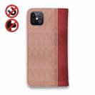 【手帳型ベルトなし】【Stick Case】スエード風大人のワインレッド