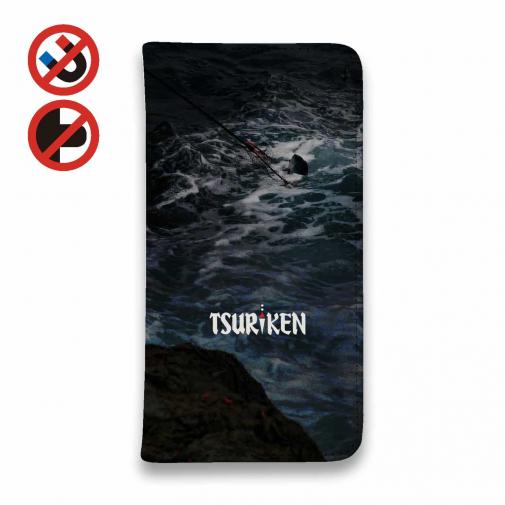 【手帳型ベルトなし】【Stick Case】釣研ロゴ&トーナメントグレード