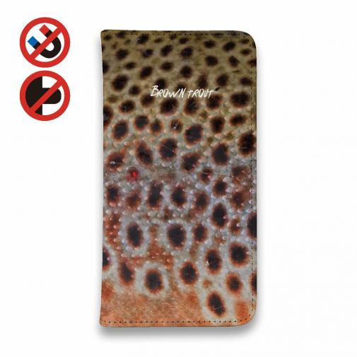 【手帳型ベルトなし】【Stick Case】ブラウントラウト柄