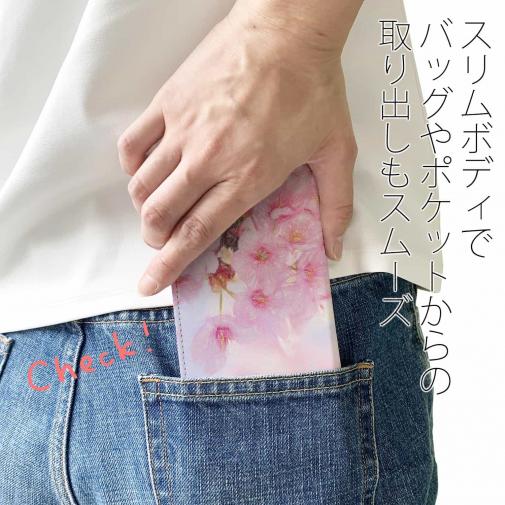 【手帳型ベルトなし】【Stick Case】桜舞う!