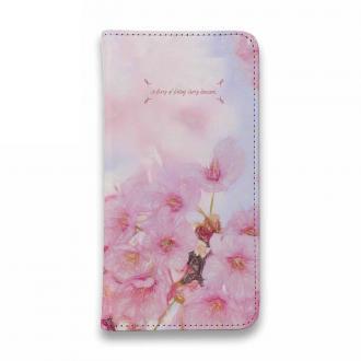 【手帳型ベルトなし】【Stick Case】桜舞う!