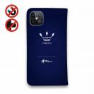 【手帳型ベルトなし】【Stick Case】 UNIBASS　ロゴバック　ロイヤルブルー