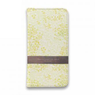 【手帳型ベルトなし】【Stick Case】菜の花　雲の向こうは、いつも青空　イエロー