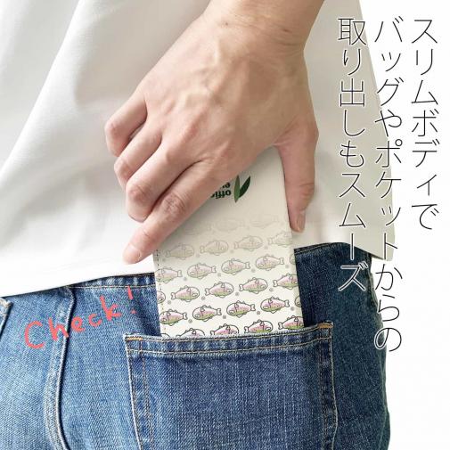 【手帳型ベルトなし】【Stick Case】【eucalyptus】グレ鱒　ホワイト