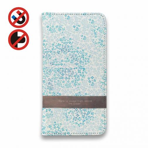 【手帳型ベルトなし】【Stick Case】紫陽花(あじさい) ブルー