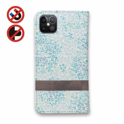 【手帳型ベルトなし】【Stick Case】紫陽花(あじさい)　ブルー