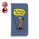 【手帳型ベルトなし】【Stick Case】【釣りざんまい】ノーフィッシングノーライフアングラー