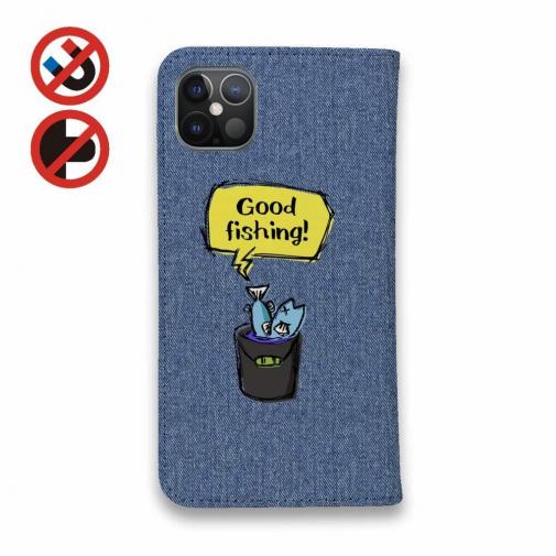 【手帳型ベルトなし】【Stick Case】【釣りざんまい】ノーフィッシングノーライフアングラー